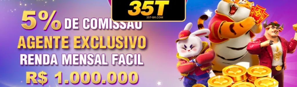 5% de comissão para agente exclusivo – ganhe até R$1.000.000 no 35T cassino.